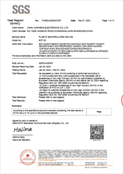 塑封打REACH240项英文